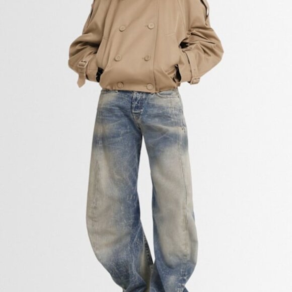 ACNE STUDIOS Double-Breasted Cotton Twill Jacket - Picture 1 of 6